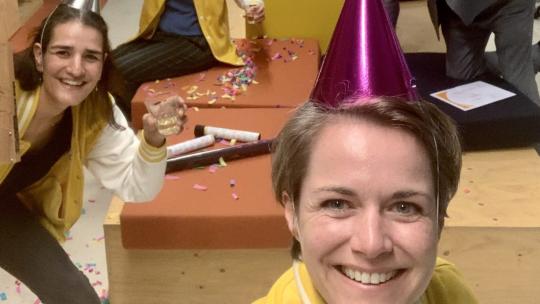 De winnaars van NS tijdens online uitreiking vorig jaar