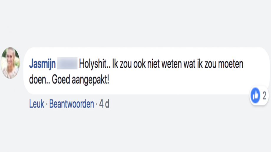 Verontwaardigde reactie