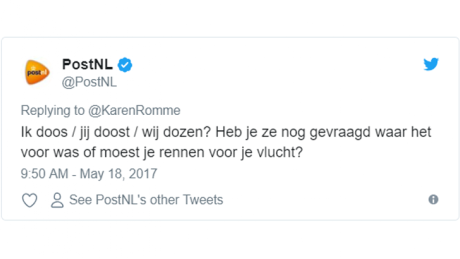 PostNL reactie