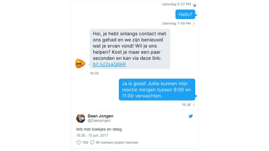 PostNL, koekje van eigen deeg