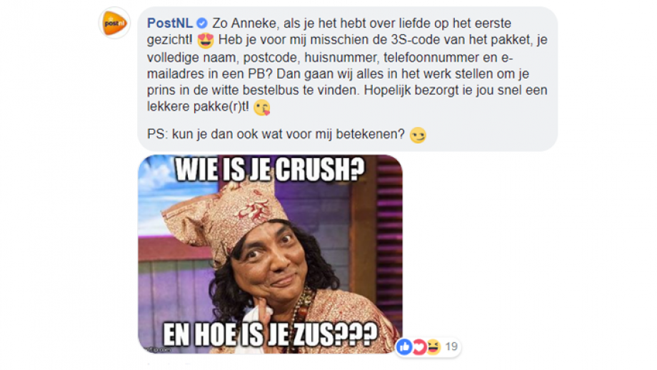 Reactie van PostNL