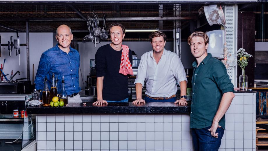 V.l.n.r.: René Bink, Tom Peeters, Michiel Roodenburg en Erik Klaassen