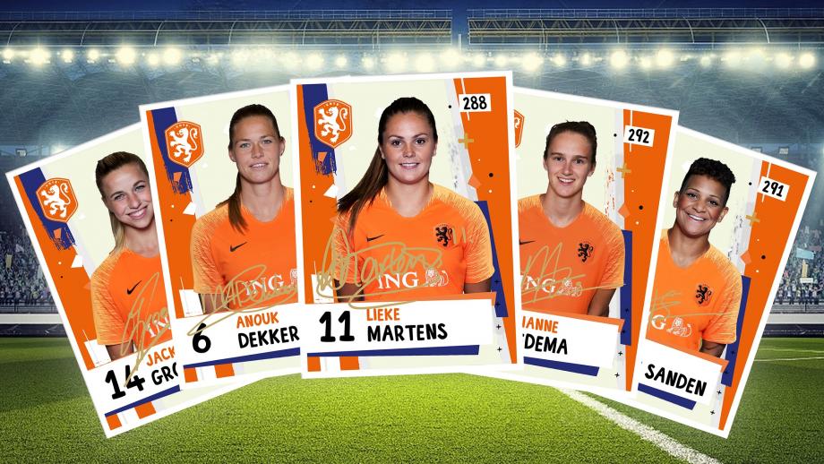 Voetbalplaatjes Nederlands Dameselftal 2019