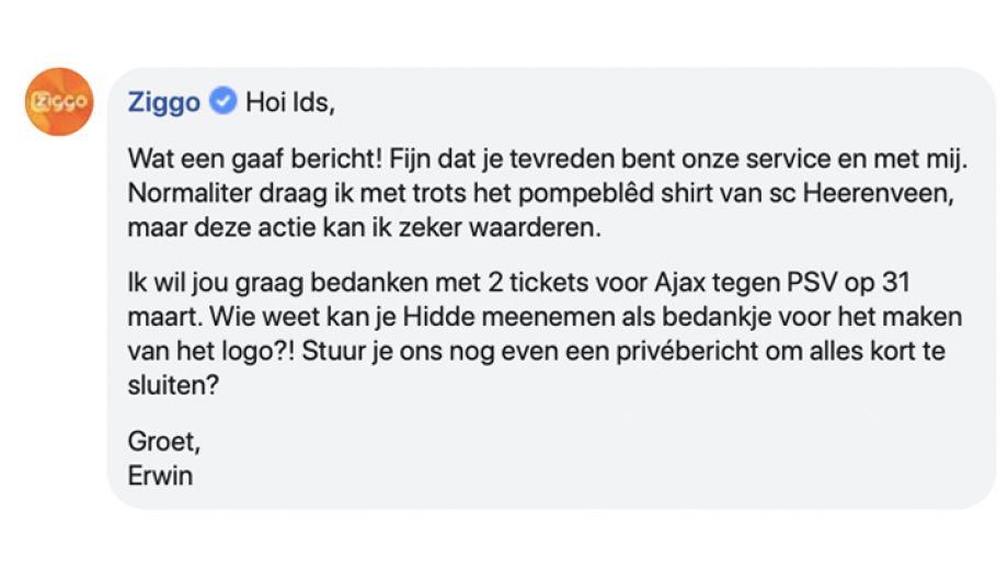 reactie ziggo