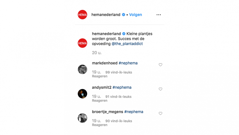 Hema hashtag