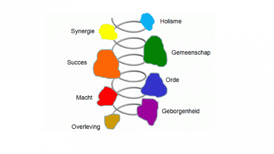 Afbeelding x: De ontwikkelstadia van Graves (Spiral dynamics)