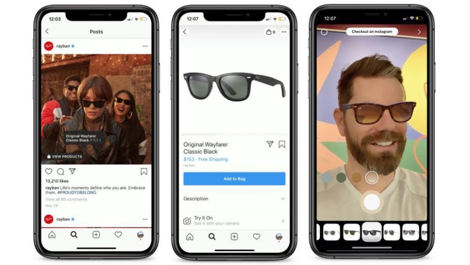 Shoppen in AR op Insta