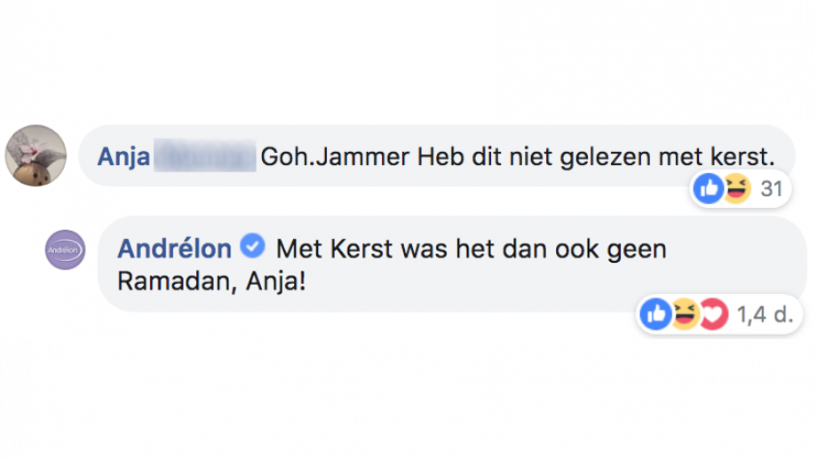 Andrelon reactie