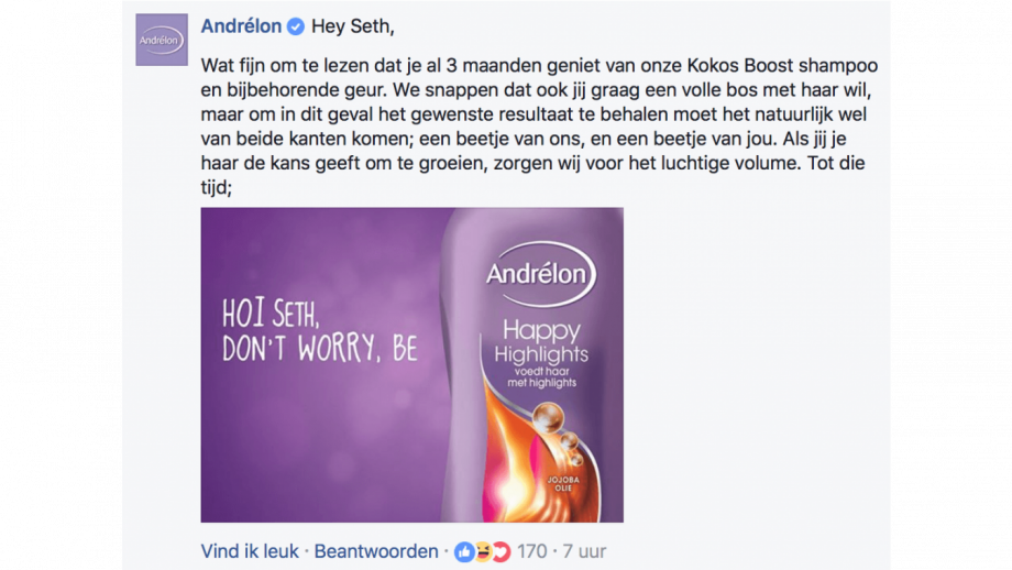 Reactie Andrelon