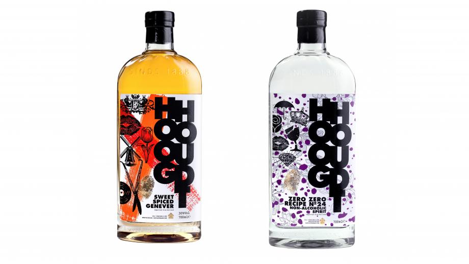 Hooghoudt's 'rum' (Sweet Spiced Genever) en de 0.0-variant