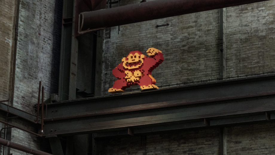 Donkey Kong in museum Straat