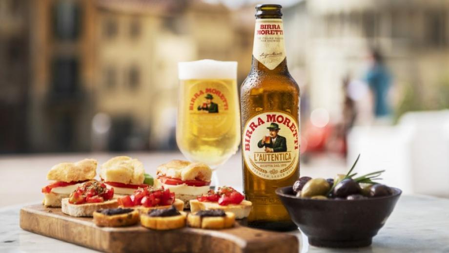 De brouwer wil Birra Moretti veelal aanbieden in combinatie met bijpassende gerechten, zowel in horeca straks als in de supermarkt.