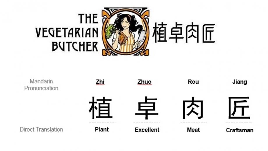 Het logo in China (vertaling eronder)