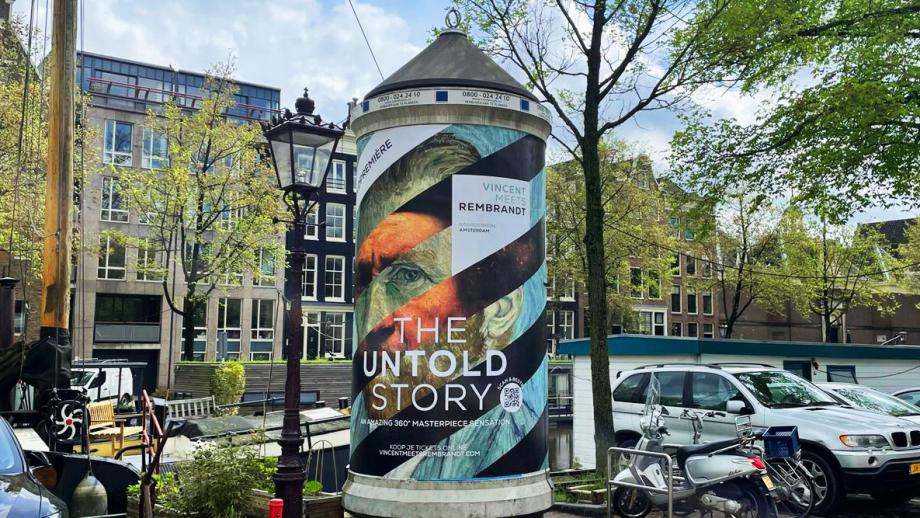 Buitenreclame expositie: Vincent meets Rembrandt ‘The Untold Story’