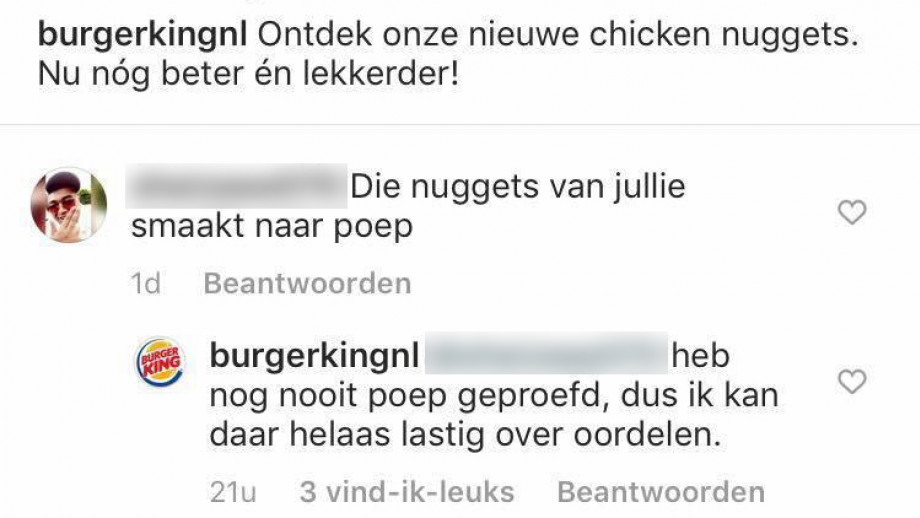 Burgerking webcare tweet