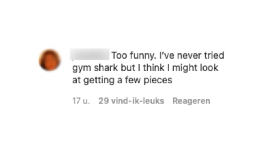 Too funny. I've never tried gym shark but I think I might look at getting a few pieces