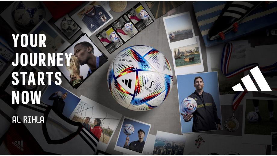 Adidas levert de bal, de Al Rihla, duurzaam gemaakt met verf op waterbasis