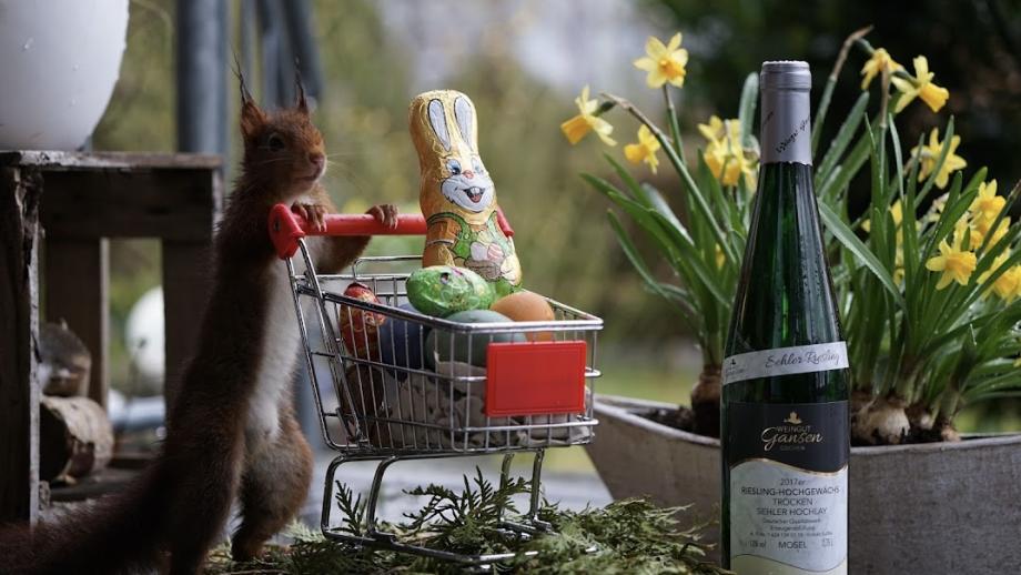 'A squirrel and wine and a garden, I can definitely relate'