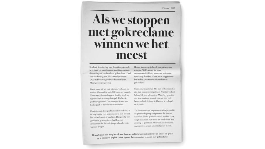 De advertentie