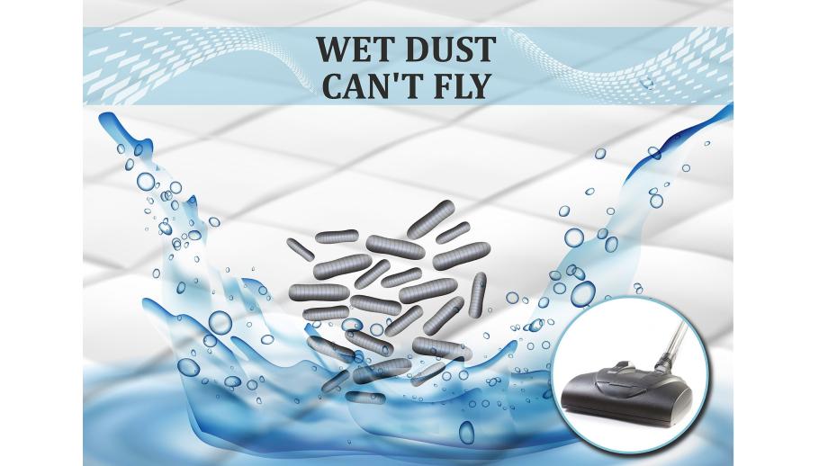 Wet dust can't fly