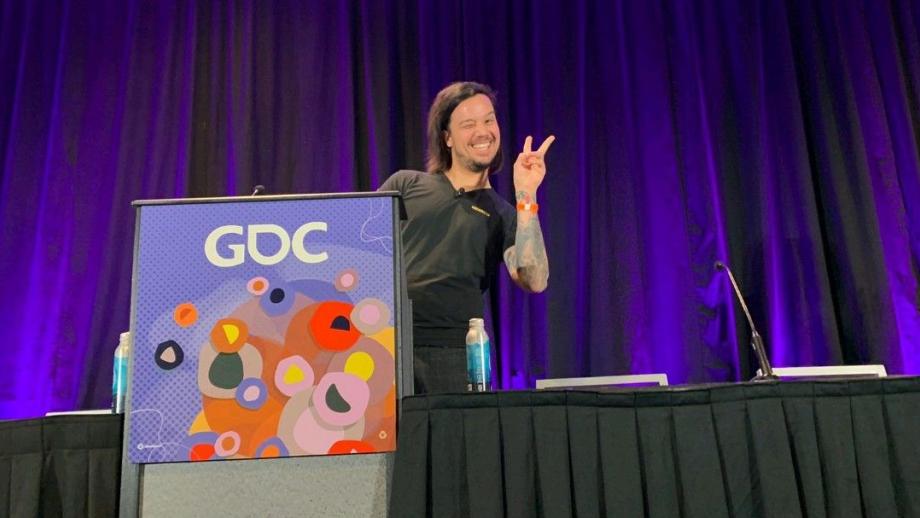 Micka tijdens GDC (Game Developers Conference) in San Francisco eind maart