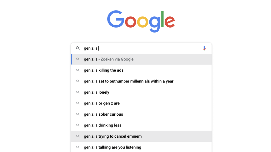 Google search Gen Z