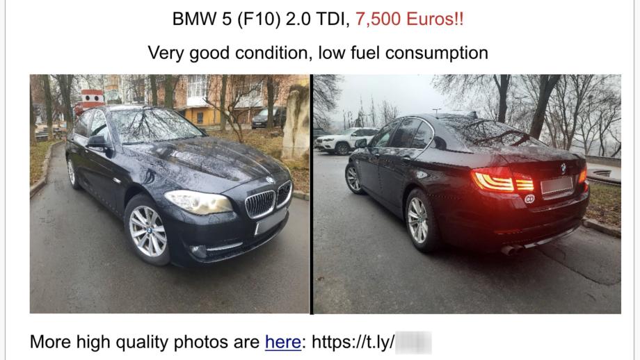 BMW nep advertentie