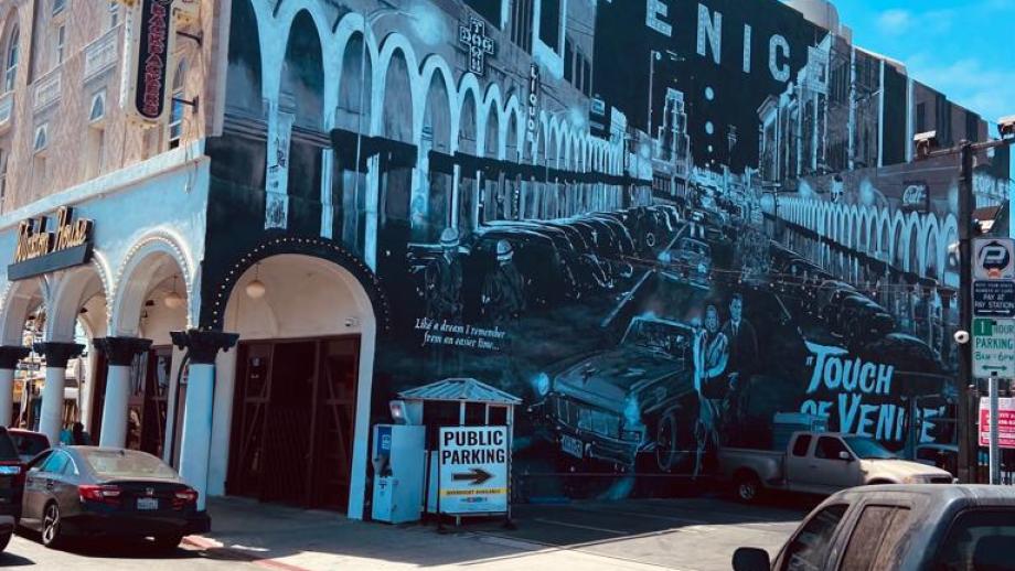 'Achter de boulevard vind je in iedere straat wel een paar gave muurschilderingen, die het kunstzinnige karakter van Venice Beach benadrukken'