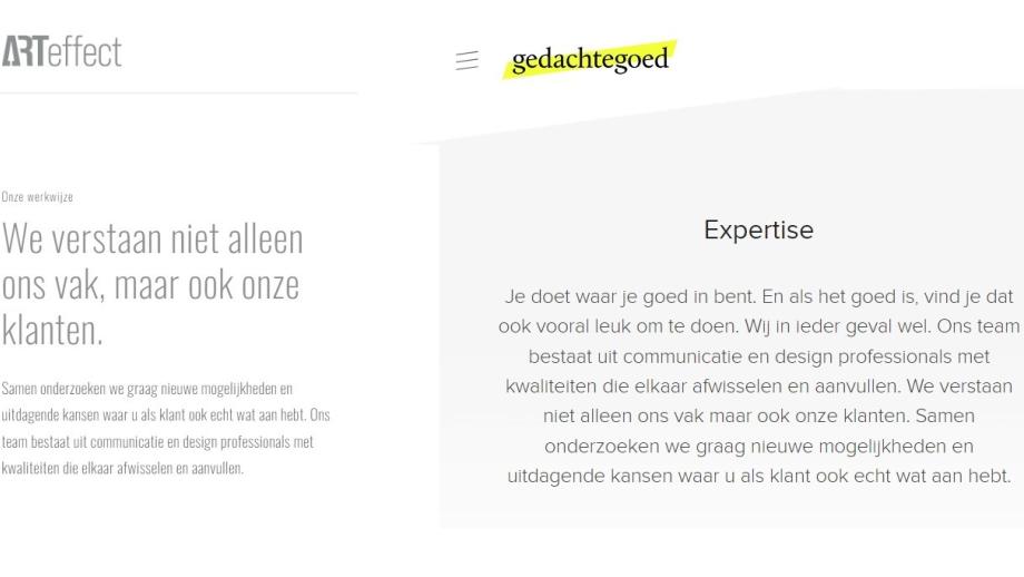 teksten gedachtegoed en ARTeffect