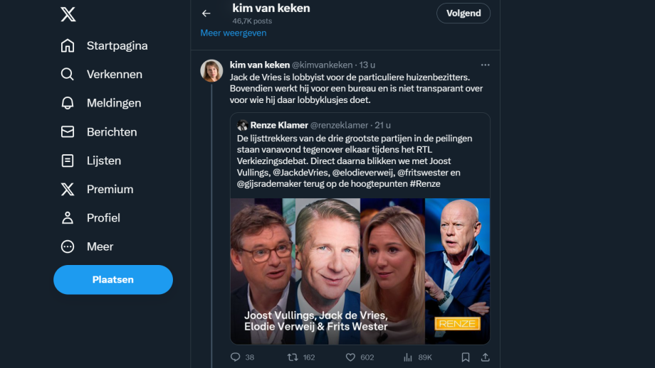 Kim van keken tweet