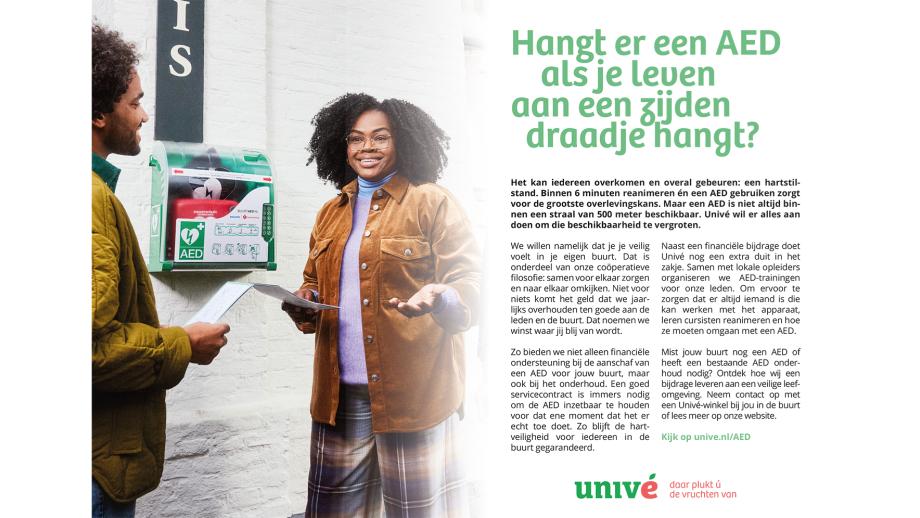 Een van de advertorials uit de Univé-campagne in de huis-aan-huiskranten.