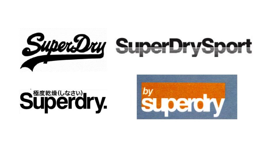 Superdry bezit al veel Europese merkregistraties, van logo’s maar ook van woordmerken Superdry