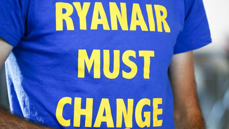 Protest tegen Ryanair