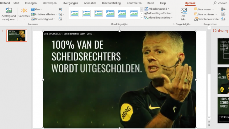 Doeslief in powerpoint