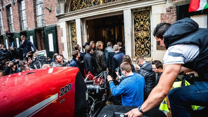 Protest boeren in Groningen 