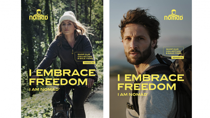 Nomad bouwt ‘I am Nomad’ verder uit met ‘I embrace freedom'-campagne 