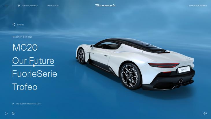 Maserati presenteert jongensdroom via interactieve livestream 