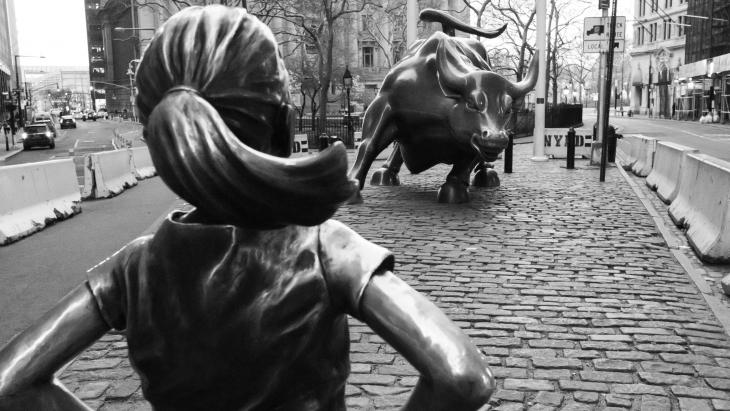 'Fearless Girl'-standbeeld op Wall Street