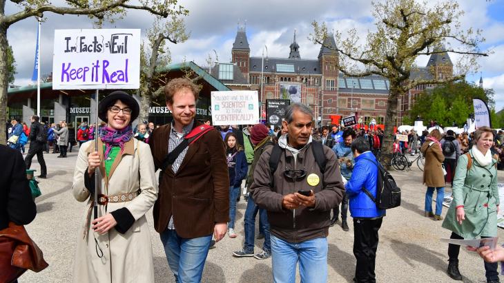 Wetenschappers tijdens een March for Science in 2017