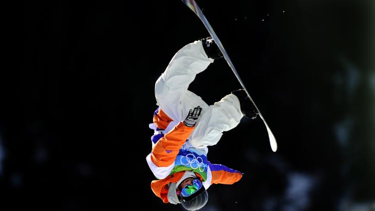 Snowboarder tijdens Winterspelen 2018