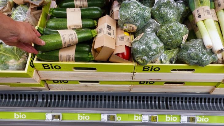 Bio-groente-afdeling