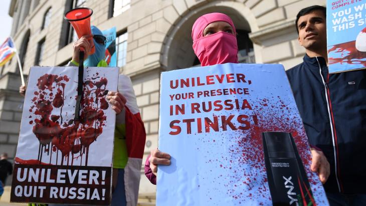 Demonstratie Unilever uit Rusland