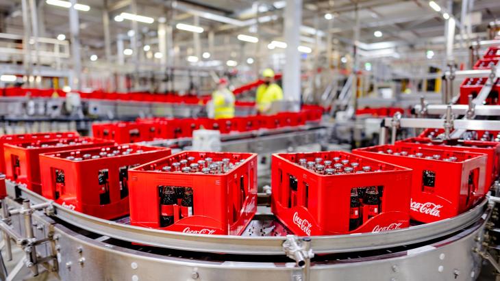 De rode kratten van Coca-Cola