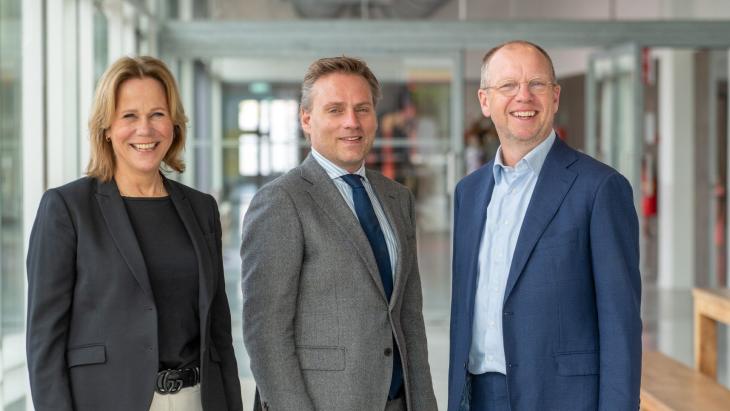 De drie van Bureau Malieveld: Mieke Ansems, Erik Klooster en rechts Hein Greven