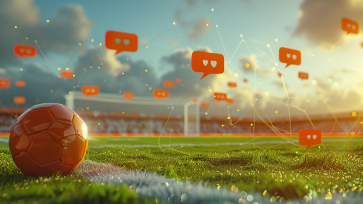 oranje voetbal met orange like icons-ek-wk