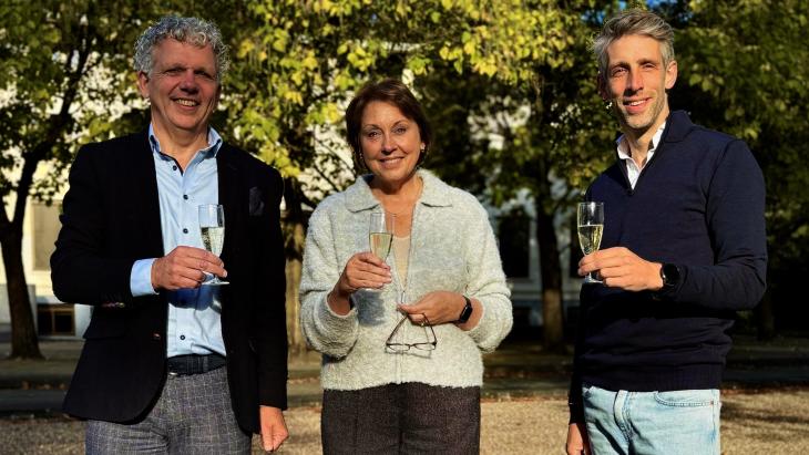 Hans Molenaar (l), Kathy van de Laar en Bart Meerdink